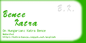 bence katra business card